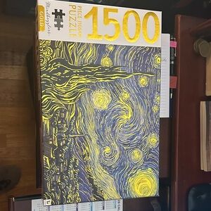 Starry Night 1500-Piece Puzzle - Blue and Yellow